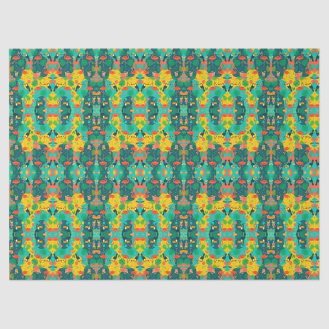 Tropical Fiesta Toucan & Flamingo  Tissue Paper (Front)