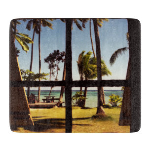 Tropical Fiji Beach Scene cba Cutting Board