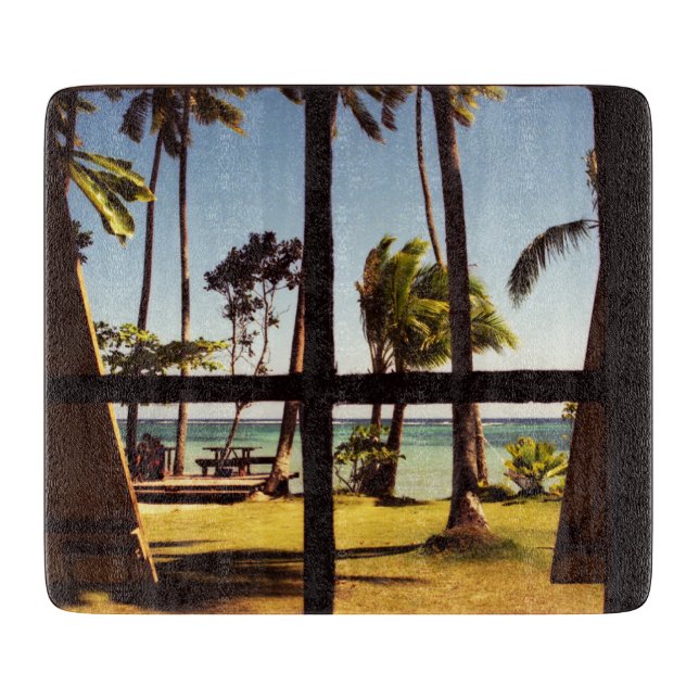 Tropical Fiji Beach Scene cba Cutting Board (Front)
