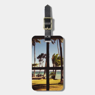Tropical Fiji Beach Scene cd ltcnm Luggage Tag