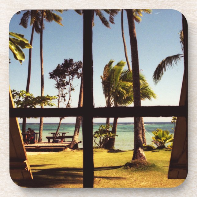 Tropical Fiji Beach Scene coastercnm Coaster (Front)