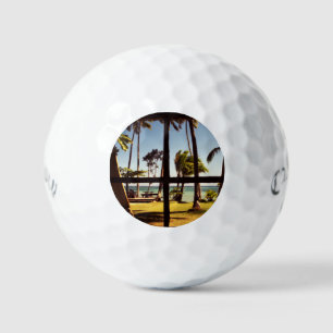 Tropical Fiji Beach Scene css gbcnm Golf Balls