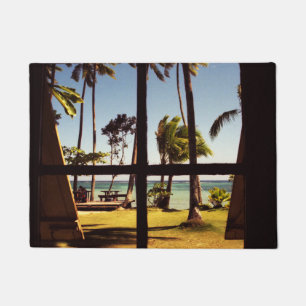 Tropical Fiji Beach Scene dmcn Doormat