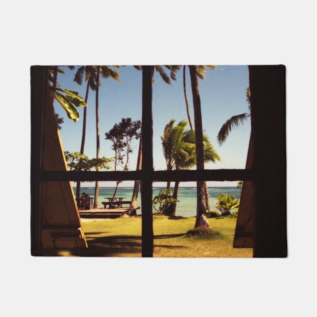 Tropical Fiji Beach Scene dmcna Doormat (Front)
