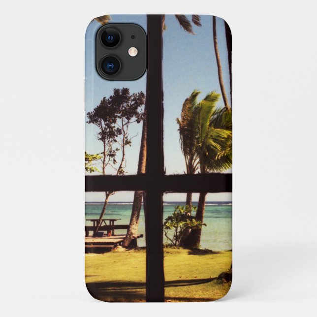 Tropical Fiji Beach Scene iphcna Case-Mate iPhone Case (Back)