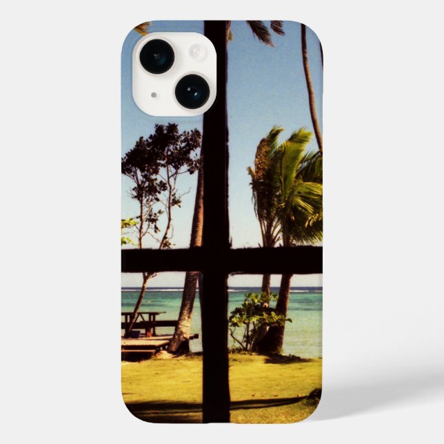 Tropical Fiji Beach Scene iphcnm Case-Mate iPhone Case (Back)