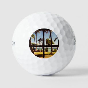 Tropical Fiji Beach Scene ssf gbcn Golf Balls