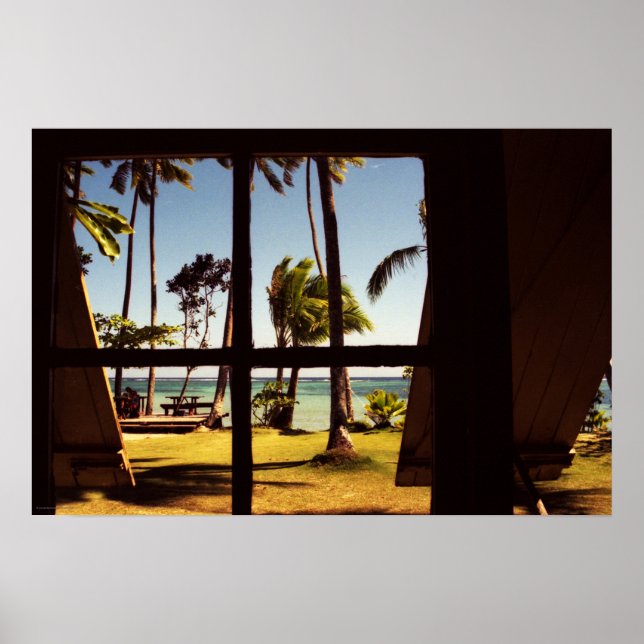 Tropical Fiji Beach Scene wapcn Poster (Front)