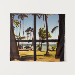 Tropical Fiji Beach Scene wtcna Tapestry