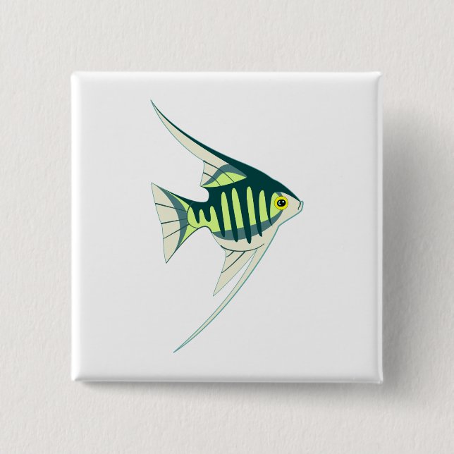 Tropical Fish 15 Cm Square Badge (Front)