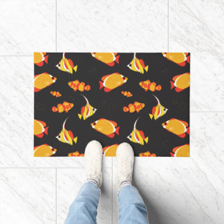 Tropical Fish Angelfishes Colourful Aquatic Doormat
