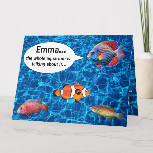 Tropical Fish Aquarium Birthday Card (Front)