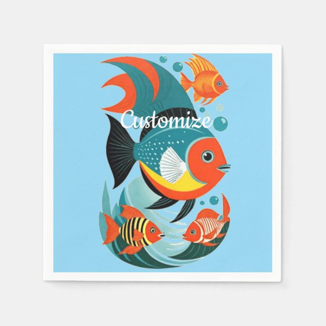 Tropical Fish Assortment Thunder_Cove Napkin (Front)