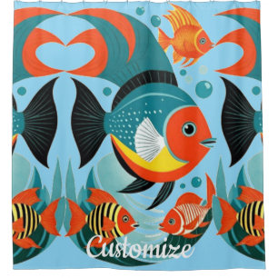 Tropical Fish Assortment Thunder_Cove Shower Curtain