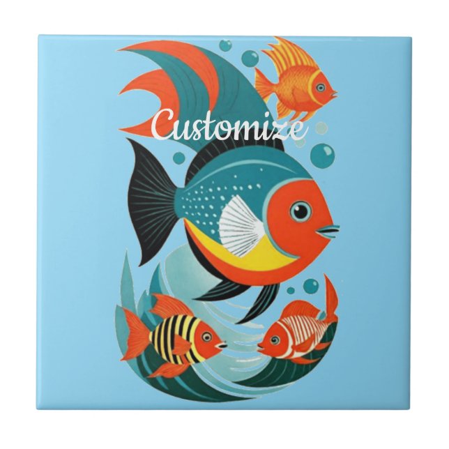 Tropical Fish Assortment Thunder_Cove Tile (Front)