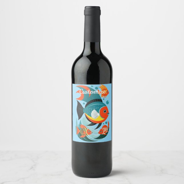 Tropical Fish Assortment Thunder_Cove Wine Label (Front)