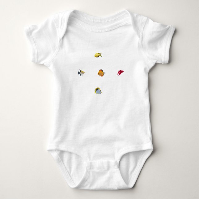 Tropical Fish Baby Bodysuit (Front)
