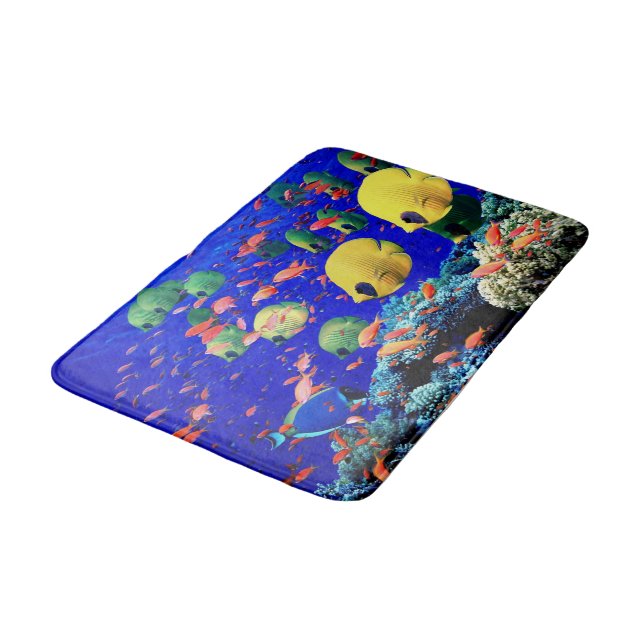 Tropical Fish Bath Room Rug Mat Home Decor (Angled)