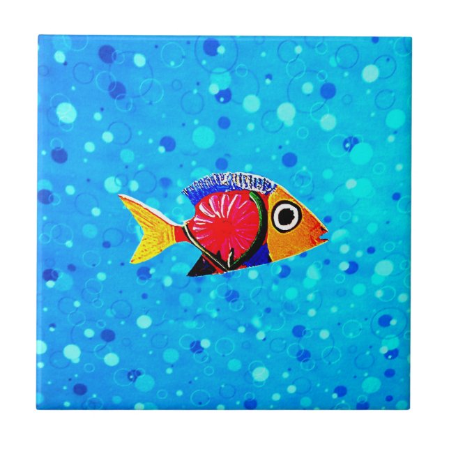 Tropical Fish Ceramic Tile (Front)