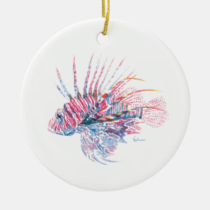 Tropical Fish Coastal Christmas Ornament
