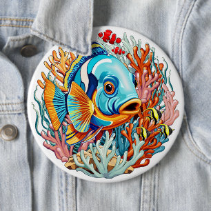 Tropical Fish Colorful Summer Vibes 6 Cm Round Badge