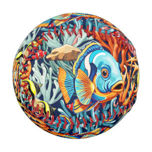 Tropical Fish Colorful Summer Vibes Baseball