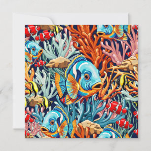 Tropical Fish Colorful Summer Vibes Card
