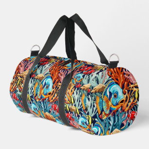 Tropical Fish Colorful Summer Vibes Duffle Bag