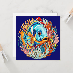 Tropical Fish Colorful Summer Vibes Invitation