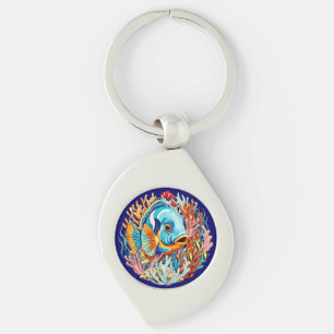 Tropical Fish Colorful Summer Vibes Key Ring