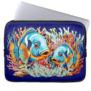 Tropical Fish Colorful Summer Vibes Laptop Sleeve