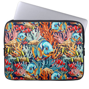 Tropical Fish Colorful Summer Vibes Laptop Sleeve