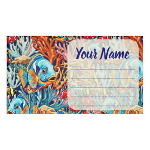 Tropical Fish Colorful Summer Vibes Name Tag