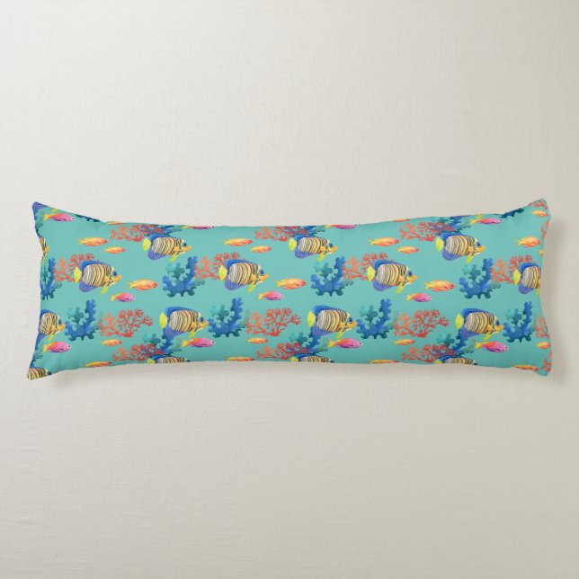 Tropical Fish & Coral Body Cushion (Front)