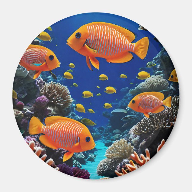  Tropical Fish , Coral Reef, Marine Life Magnet (Front)