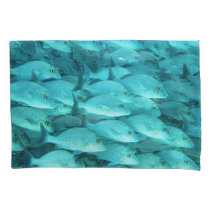 Tropical fish coral reef, marine life. pillowcase