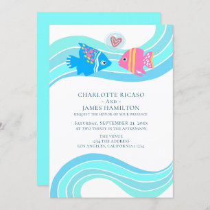 Tropical Fish Couple Wedding Invitation