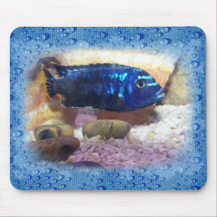 Tropical Fish Digital Watercolor Mouse Pad
