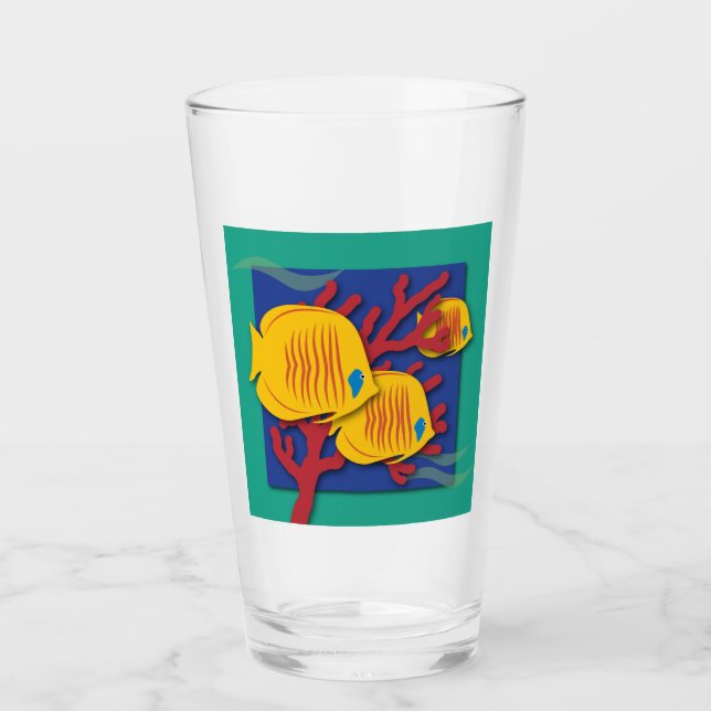 Tropical Fish Glass (Front)