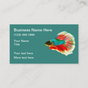 Tropical Fish Guppy Theme Business Card