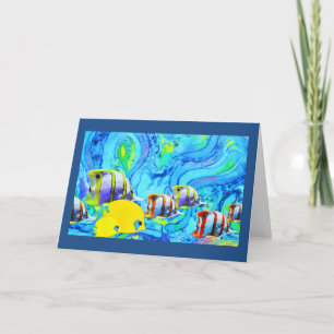 Tropical fish holiday card