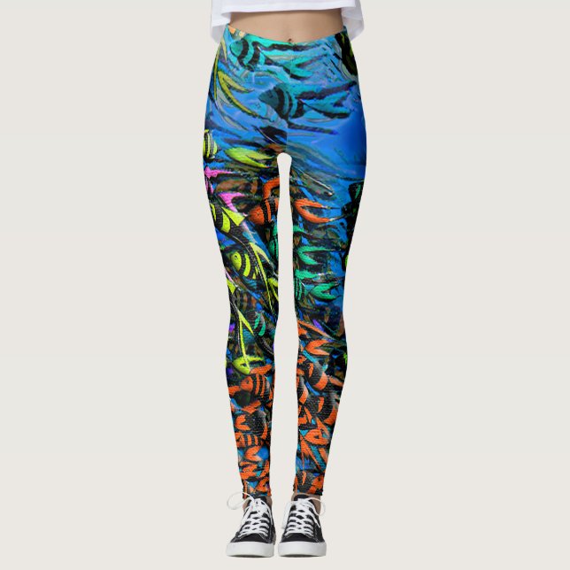 Tropical Fish Leggings (Front)