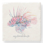Tropical Fish Linonfish Stone Coaster