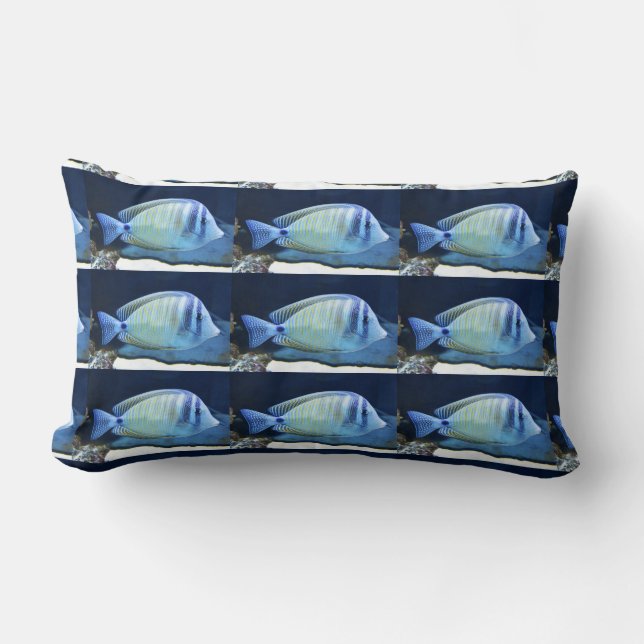 Tropical fish lumbar cushion (Front)