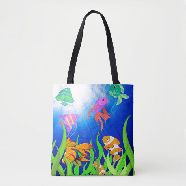 Tropical Fish Marine Wonderland Tote Bag (Front)
