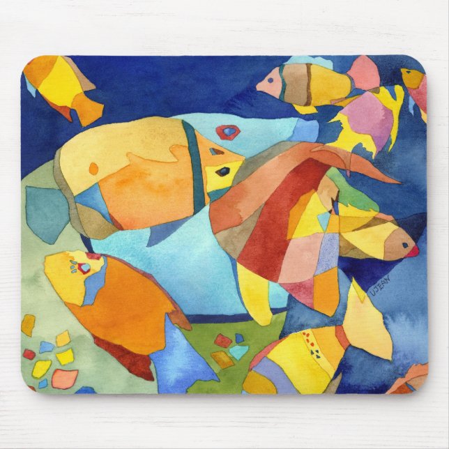 Tropical Fish Mouse Pad (Front)