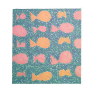 Tropical Fish Painted Pattern Notepad
