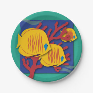 Tropical Fish Paper Plate