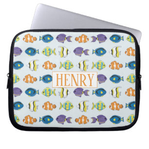 Tropical Fish Pattern Neoprene Laptop Sleeve 10 in