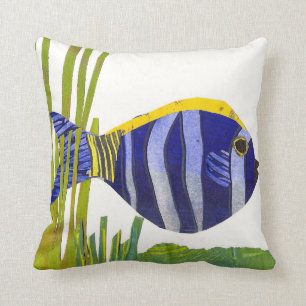 Tropical Fish Pillow - Purple